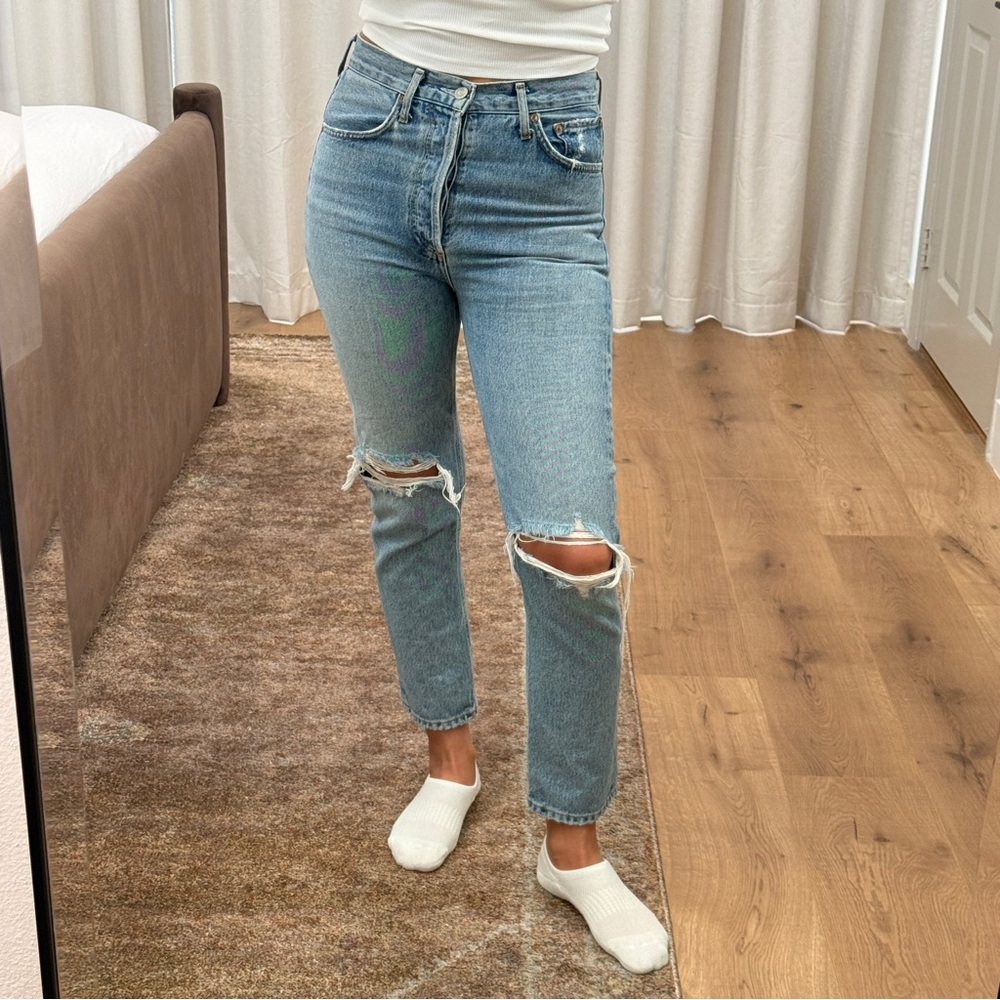 Agolde - Riley High Rise Straight Jeans - Picture 2 of 7